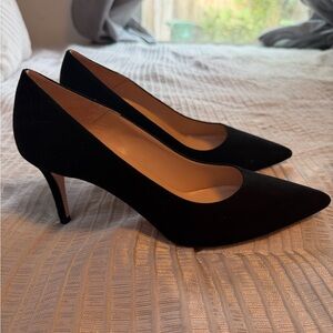Bianca Di Black Suede Italian Pointed Toe Pumps EU 40/ US 9 NWOB
